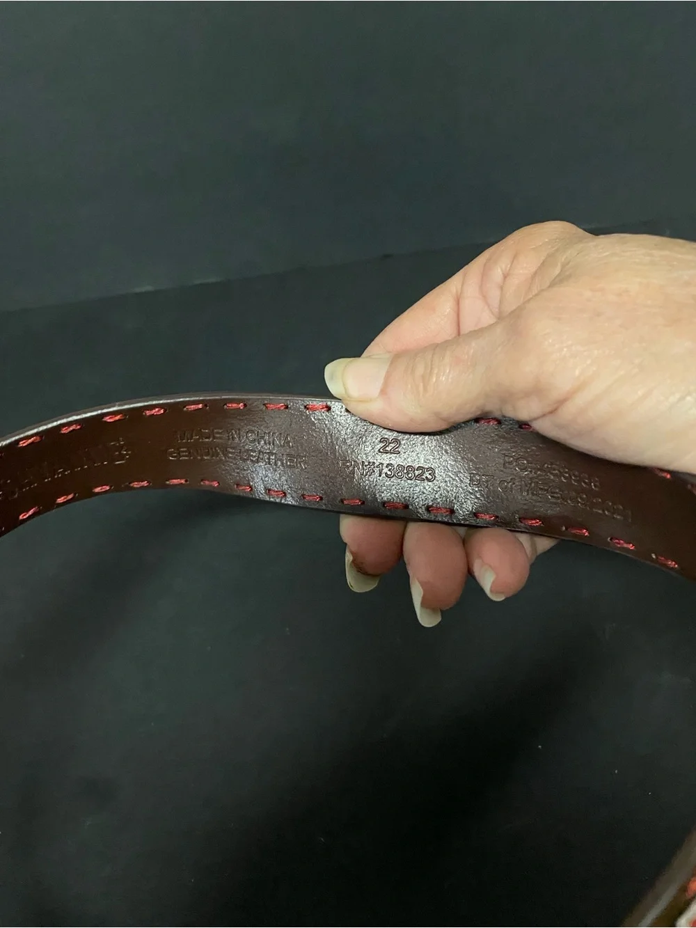 Shyanne genuine leather size 22 girls belt